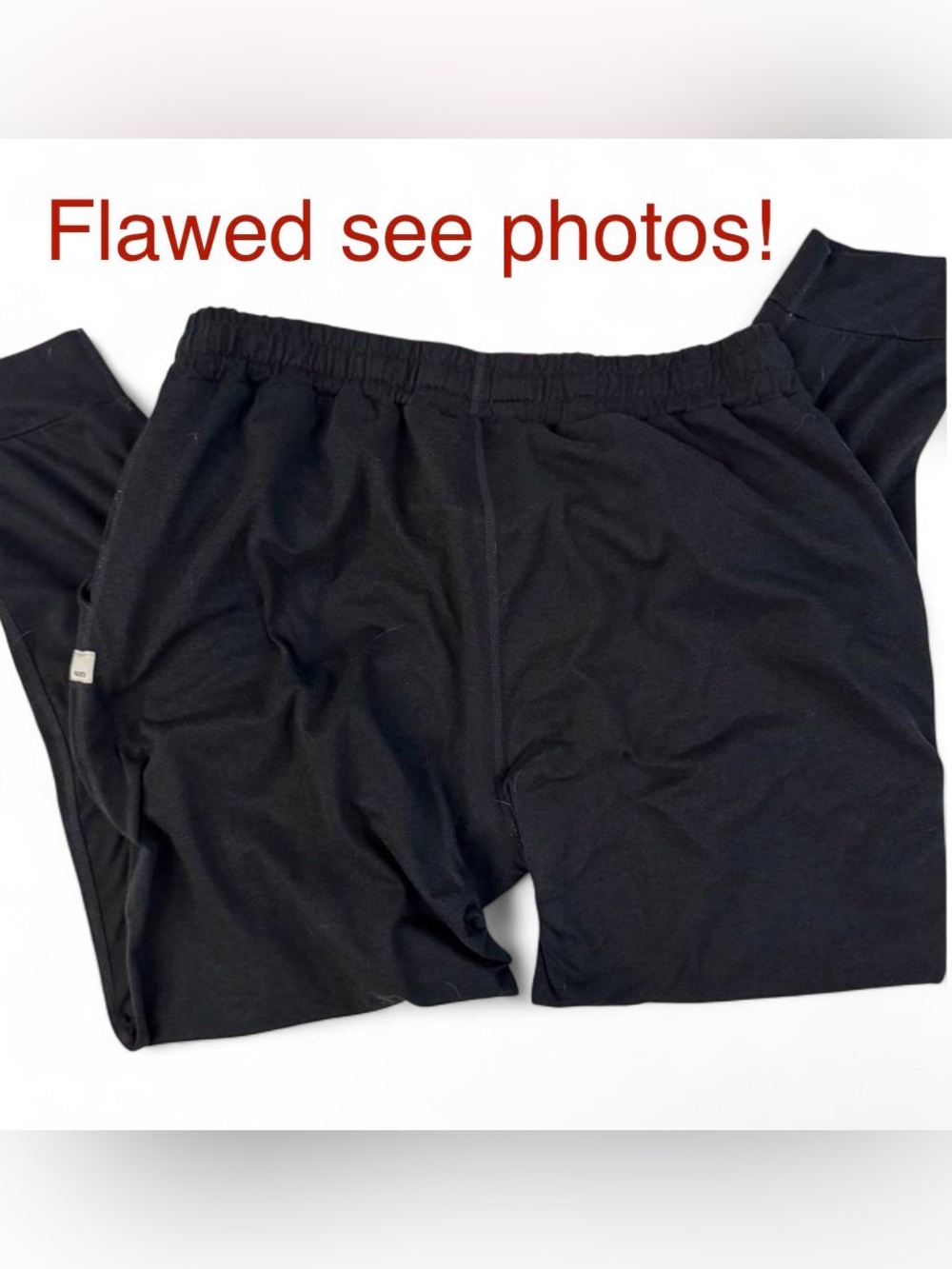 FLAWED Vuori Black Joggers Size Large